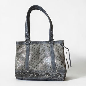 Montana West Star Stud Grey Conceal Carry Tote Bag
